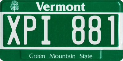 VT license plate XPI881
