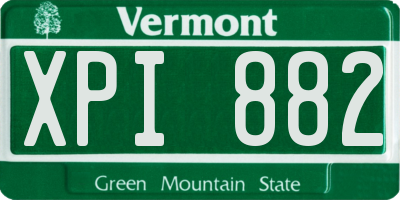 VT license plate XPI882