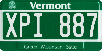 VT license plate XPI887