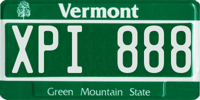 VT license plate XPI888