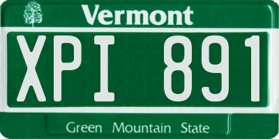 VT license plate XPI891