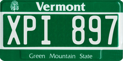 VT license plate XPI897