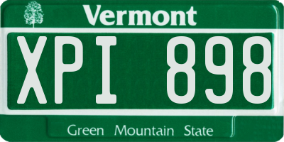 VT license plate XPI898