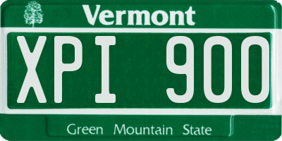 VT license plate XPI900