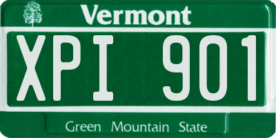 VT license plate XPI901