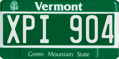 VT license plate XPI904