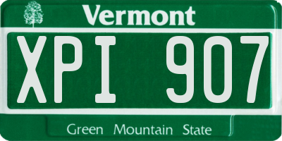 VT license plate XPI907