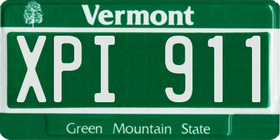 VT license plate XPI911