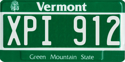 VT license plate XPI912