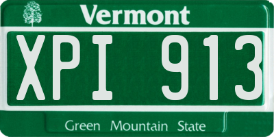 VT license plate XPI913