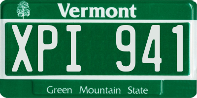 VT license plate XPI941