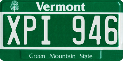 VT license plate XPI946