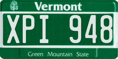 VT license plate XPI948