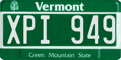 VT license plate XPI949