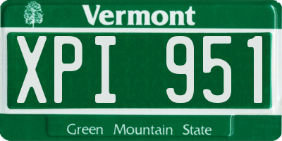 VT license plate XPI951