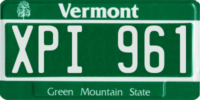 VT license plate XPI961