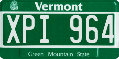 VT license plate XPI964