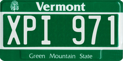 VT license plate XPI971