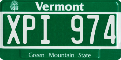 VT license plate XPI974
