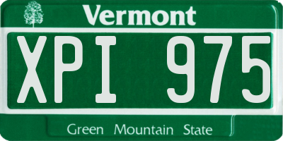 VT license plate XPI975