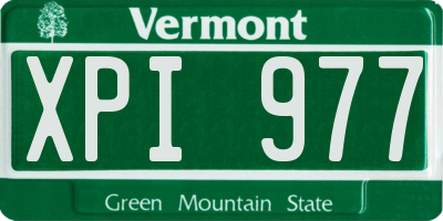 VT license plate XPI977