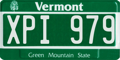 VT license plate XPI979