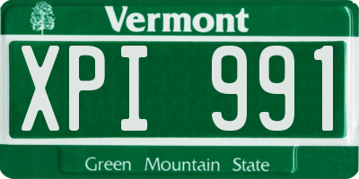 VT license plate XPI991