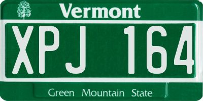 VT license plate XPJ164