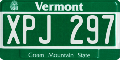 VT license plate XPJ297