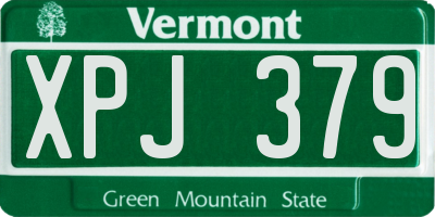 VT license plate XPJ379
