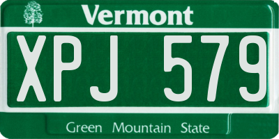 VT license plate XPJ579