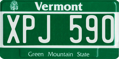 VT license plate XPJ590