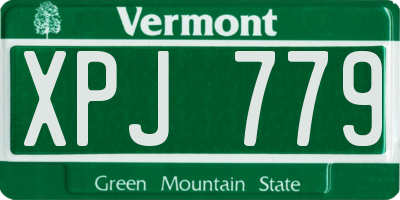 VT license plate XPJ779