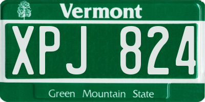VT license plate XPJ824