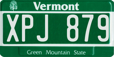 VT license plate XPJ879