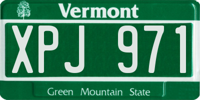 VT license plate XPJ971