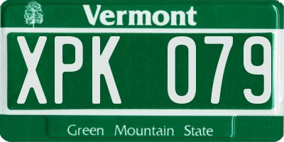 VT license plate XPK079