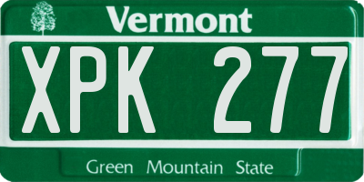 VT license plate XPK277