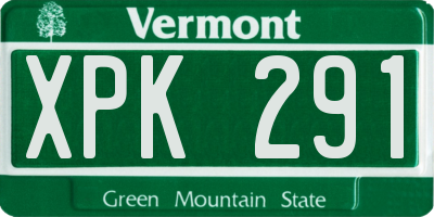 VT license plate XPK291