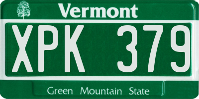 VT license plate XPK379