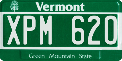VT license plate XPM620