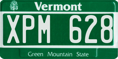 VT license plate XPM628