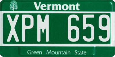 VT license plate XPM659