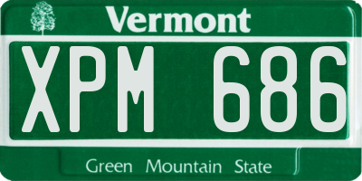 VT license plate XPM686