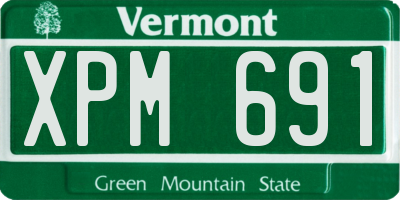 VT license plate XPM691