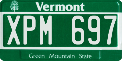 VT license plate XPM697