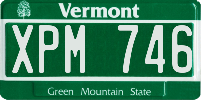 VT license plate XPM746