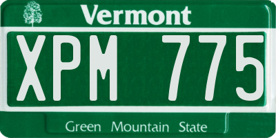 VT license plate XPM775