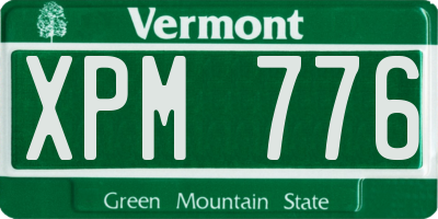 VT license plate XPM776