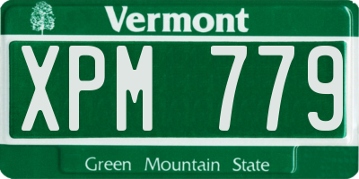 VT license plate XPM779